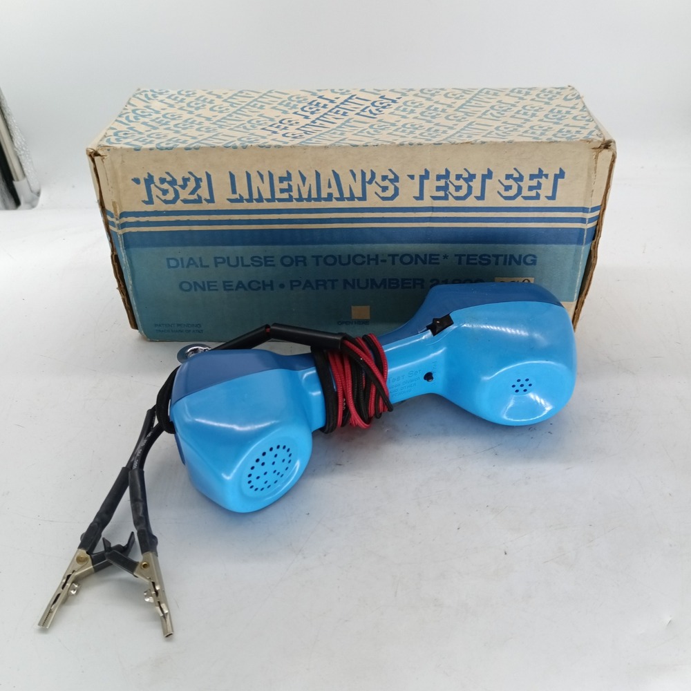 Harris Dracon TS21 Lineman Test Set Butt Set 21800-030 Pulse Touch-Tone Blue a4